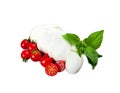 Mozzarella di Bufala, fresh cheese, italian dairy product. Royalty Free Stock Photo