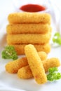 Mozzarella fried sticks Royalty Free Stock Photo