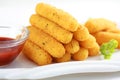 Mozzarella fried sticks Royalty Free Stock Photo