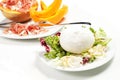 Mozzarella and ham and melon Royalty Free Stock Photo