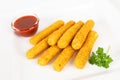 Mozzarella sticks with dip Royalty Free Stock Photo