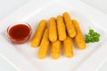 Mozzarella sticks with dip Royalty Free Stock Photo