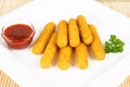 Mozzarella sticks with dip Royalty Free Stock Photo