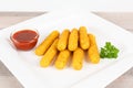 Mozzarella sticks with dip Royalty Free Stock Photo