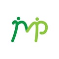 MP Conecting People Logo Royalty Free Stock Photo