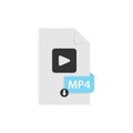 MP4 download video file format vector Royalty Free Stock Photo