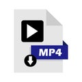 MP4 download video file format vector image Royalty Free Stock Photo