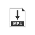 MP4 file document icon. Download MP4 button icon isolated Royalty Free Stock Photo