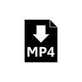 MP4 file document icon, Download MP4 button icon Royalty Free Stock Photo