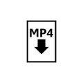 MP4 file document icon, Download MP4 button icon Royalty Free Stock Photo