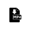 MP4 file document icon, Download MP4 button icon Royalty Free Stock Photo