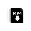 MP4 file document icon, Download MP4 button icon Royalty Free Stock Photo