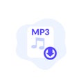 mp3 file download icon, audio format Royalty Free Stock Photo