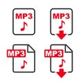 MP3 file download icon. The MP3 icon. File format symbol flat Ã¢â¬â vector Royalty Free Stock Photo