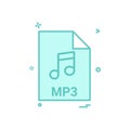 mp3 file file extension file format icon vector design Royalty Free Stock Photo