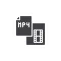 Mp4 file format vector icon Royalty Free Stock Photo