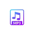mp3 file, lossy audio format icon Royalty Free Stock Photo