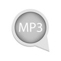 MP3 format icon. Audio file symbol. Sound music Vector sign. Bubble shape element. Royalty Free Stock Photo
