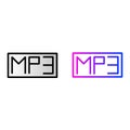 MP3 icon, MP3 music audio format Royalty Free Stock Photo