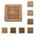 Mp4 movie format wooden buttons