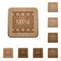 Mp4 movie format wooden buttons