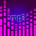 Mp3 music background Royalty Free Stock Photo