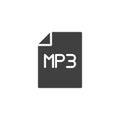 Mp3 music file vector icon