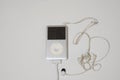 MP3 PLAYER AND EARBUDS Royalty Free Stock Photo