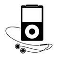 mp3 player headphones pictogram