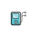 Mp3 player icon. Vector illustration decorative design Royalty Free Stock Photo