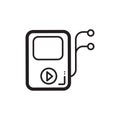 Mp3 player icon. Vector illustration decorative design Royalty Free Stock Photo