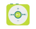 Mp3 player mini portable gadget music green flat