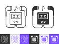 Mp3 Player portable device black line vector icon Royalty Free Stock Photo