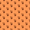 Mp3 player seamless pattern isolated on color background Royalty Free Stock Photo