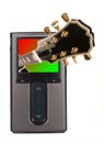 MP3 Player with guitar Royalty Free Stock Photo