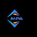 MPA abstract technology logo design on Black background. MPA creative initials letter logo concept Royalty Free Stock Photo