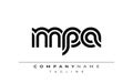 MPA Creative Unique Modern Letter Logo Design Royalty Free Stock Photo