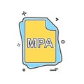 MPA file type icon design vector Royalty Free Stock Photo