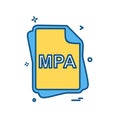 MPA file type icon design vector Royalty Free Stock Photo