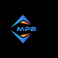 MPB abstract technology logo design on Black background. MPB creative initials letter logo concept Royalty Free Stock Photo