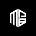 .MPB logo MPB icon MPB monogram MPB letter minimalist Circle flat Unique modern abstract logo design Royalty Free Stock Photo