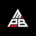 MPB triangle letter logo design with triangle shape. MPB triangle logo design monogram. MPB triangle vector logo template with red Royalty Free Stock Photo