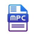 Mpc audio file icon with creative gradient color integration Royalty Free Stock Photo