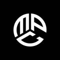 MPC letter logo design on black background. MPC creative initials letter logo concept. MPC letter design Royalty Free Stock Photo
