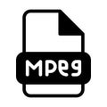 Mpeg file format video icons. web files label icon. Vector illustration