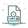 Mix icon for Mpeg, data and document