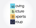 MPEG - Moving Picture Experts Group acronym, technology concept Royalty Free Stock Photo