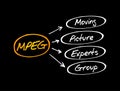 MPEG - Moving Picture Experts Group acronym Royalty Free Stock Photo