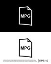 mpg file format icon template Royalty Free Stock Photo
