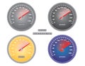 Mph and kph speedometers Royalty Free Stock Photo